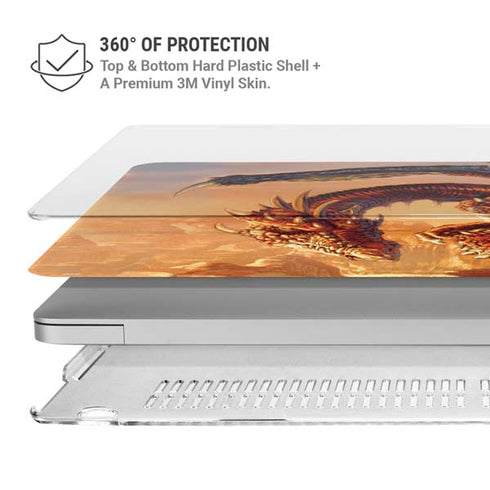 Bravery Misplaced Dragon and Knight by Ed Beard Jr MacBook Air 15in (2023-2025) Case plus Skin